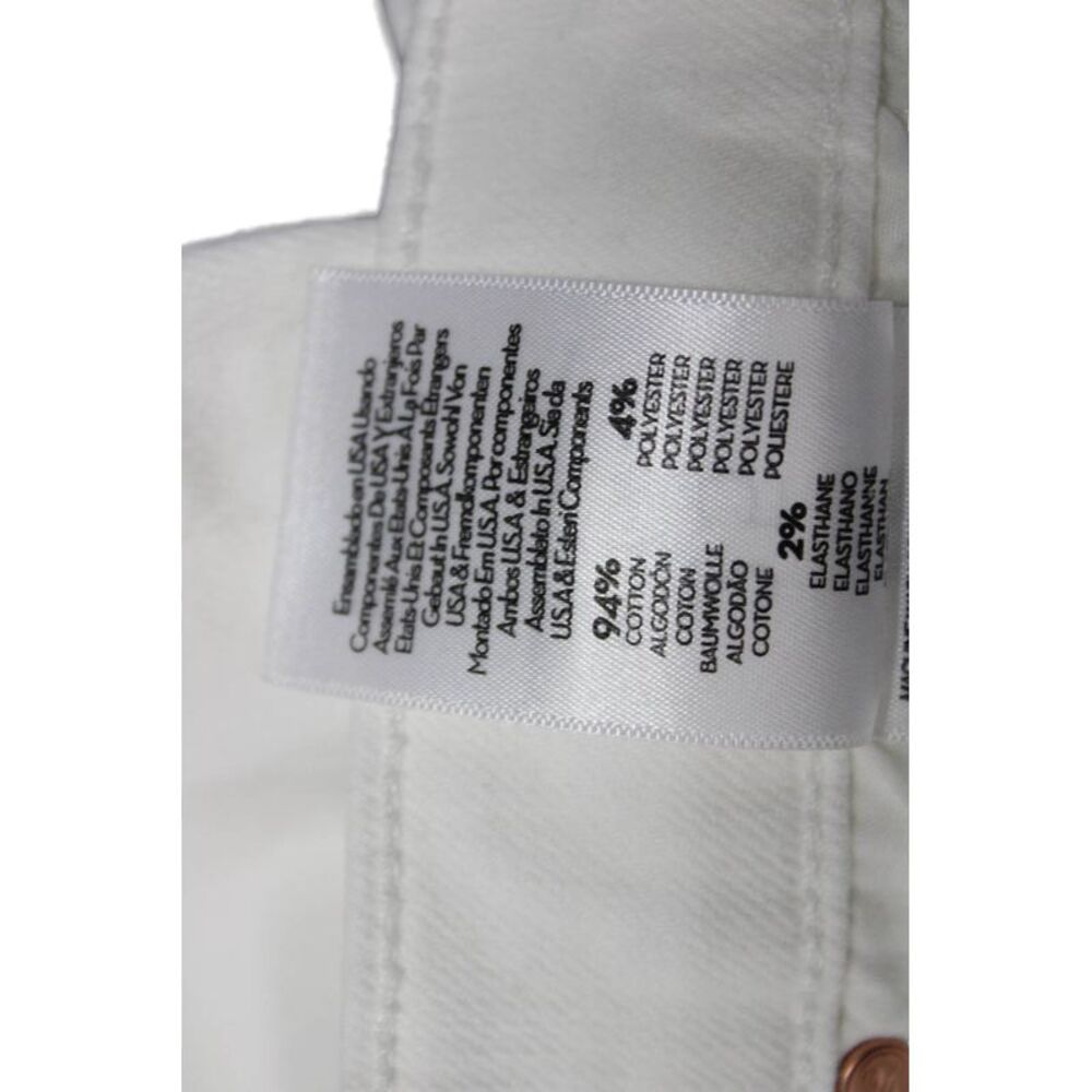 Mother Womens Cropped Ankle Jeans White Mid Rise Size 25 - Picture 5 of 7